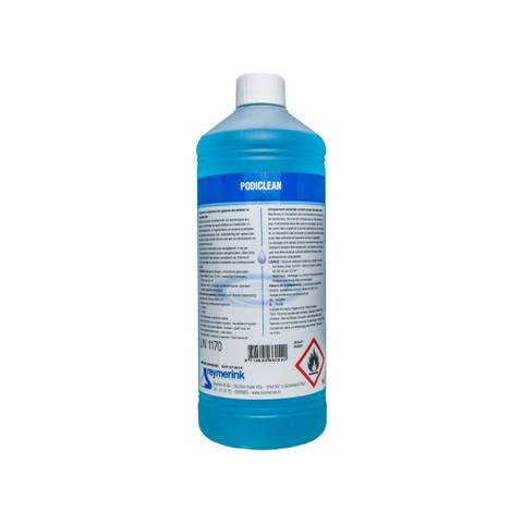 Fles Reymerink Podiclean desinfectiemiddel van 1 liter voor instrumenten en oppervlakken in salons.