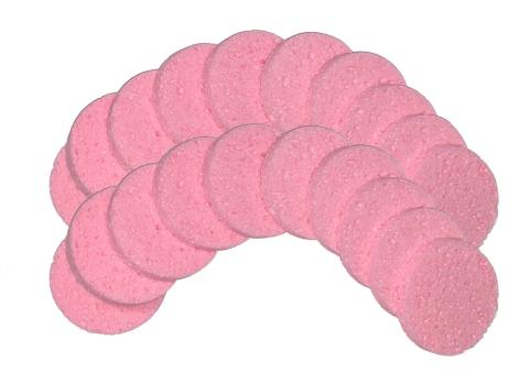 Roze reinigingssponsjes voor gezichtsreiniging 20 stuks