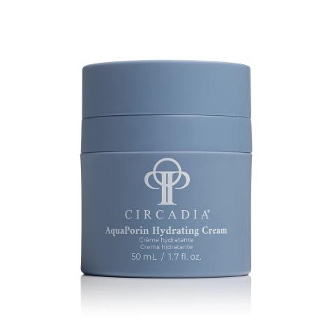 Potje Circadia Aquaporin Hydrating Cream 50 ml in witte verpakking met grijze dop.